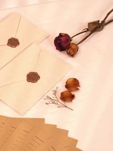 MANDAIYANGGUANG | Thick Hemp Romantic Letter Envelope Set