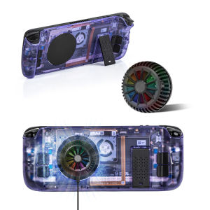 DEVASO Steam Deck Fan Cooler Semiconductor Heatsink Cooling with 7-Blade Fan/LED Temperature Display/Two-Speed Fan Settings/ 7-Color Cycle Cooler for Steam DeckLaptopipad