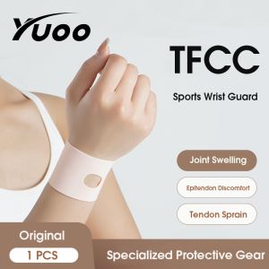 YUOO 1 PCS Adjustable Support Wrist Brace For TFCC Tear Triangular Fibrocartilage Injuries Ulnar Sided Wrist Pain Weight Bearing Strain Portable Fitness Strap Training Hand Bands Yoga Wrist Band