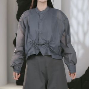 Shalldoer | Áo khoác chống nắng mỏng rộng rãi cho nữ mùa hè 2025 cổ tròn tay cánh dơi mới về áo khoác ngoài thường ngày