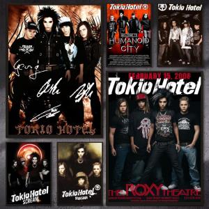 RRock Band Tokio Hotel Poster Versatile HD WaterproofS Wall Art Self-Adhesive Decor For Any Space Ideal Gift