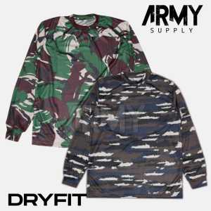 Kaos Loreng Pria Lengan Panjang & Baju Kaos Dryfit Loreng Tni Malvinas