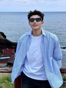 Sun Protection Blue Striped Long Sleeve Shirt for Boys Youth Fashion Loose Fit Summer Outerwear Polyester Fiber Casual Wear