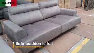Milotic Living 3Seater Push Back Pet Friendly Fabric Sofa Set | Slate
