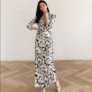 Váy Dài Chữ a Cổ Chữ V Thắt Nơ Mùa Hè Mới Cho Nữ Váy Đi Biển Váy Ôm Sát Váy Dài Cỡ Lớn Váy Công Sở Phong Cách Hàn Quốc