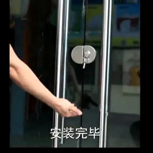 Kunci Pintu Kaca Stainless Steel Pengunci Pintu Kaca Tanpa Bor Glass Door Lock Sliding Push Gate