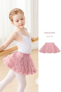 Kids Dance Practice Skirt Girl Dancing Pettiskirt Princess Cake Gauze Skirt Toddler Ballet Tutu Skirt