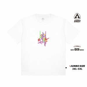Aerostreet T Shirt Big Size Lokal Tak Gentar Putih Kaos T-Shirt FCBAA