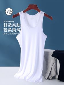 Áo Thun Cotton Nguyên Chất Mùa Hè Cho Nam Chạy Bộ Thể Dục Không Tay Áo Vest Cổ Tròn Dáng Ôm Không Cần Ủi