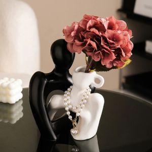 Abstract Ceramic Vase Ornament Originality TV Cabinet Living Room Design Decoration