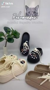 Sepatu Sandal Wanita Baim Sendal Jibbitz Sandal Wedges Sendal Selop Rubber Lucu Kekinian