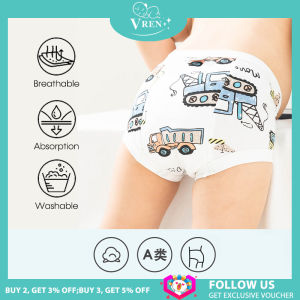 VREN กระโถนของเด็กทารกชุดชั้นในออกกำลังกายเด็กวัยหัดเดินดูดซับ Celana Training ฉี่ชุดชั้นในของกางเกงในสุนัขตัวผู้