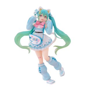 Bandai | New In Stock Hatsune Miku Nachoneko / Fashion Fancy Collectible Anime Action Kwaii Miku Figures Model Toys Christmas Gifts