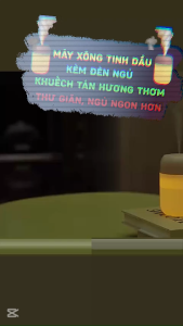 🌿 MÁY XÔNG TINH DẦU MẪU 1 KÈM ĐÈN NGỦ – KHUẾCH TÁN HƯƠNG THƠM THƯ GIÃN NGỦ NGON HƠN MỖI NGÀY 🌙