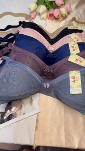 ชุดชั้นในผู้หญิง บราผู้หญิงเต็มคัพ Cup C บราดันทรง ระบายอากาศ บราพลัสไซร์ ไร้โครง มีไซร์42-48