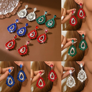 Antique French Exquisite Diamond Set Palace Earrings with a Vintage Generous and High End Decorative Earrings