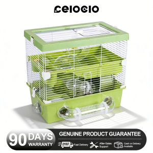 CELOGLO Hamster cage transparent pipeline landscape cage villa double-layer