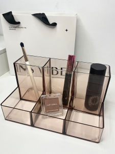 กล่องเก็บเครื่องสำอางแบบมีช่องแยก กล่องเก็บแปรงแต่งหน้า กล่องเก็บของในห้องนอน กล่องเก็บของหลายช่อง ตู้กระจก ตู้วางของในห้องน้ำ
