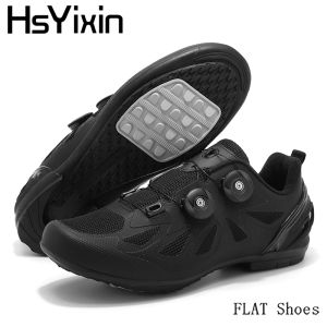 Mens Womens Mountain Flat Bicycle Sneakers Road Cycling Shoes Flat Rubber Bottom Cyclocross Cycling Shoes MTB Cycling Shoes