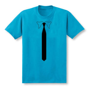 Movie Liu Haoran Qin Style Casual Short Sleeve Fake Tie