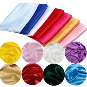 150cm Wide Silky Satin Fabric 100% Polyester for Wedding Dress Sewing Pajamas Photography Backdrop Luxury Table Decor DIY Craft