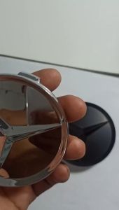 Logo mâm xe Mercedes Chụp mâm xe Mercedes Logo chụp Lazang xe Mercedes. (Loại 75mm) (màu Crom và đen mờ)  LogoMecden75mm