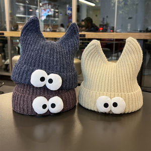 Adorable Knitted Baby Girl Hat Autumn Winter Style Warm Woolen Cap for Small Babies Foldable Cuffless Knitwear for Infants