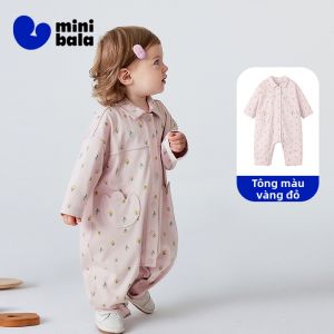 MINI BALA | Bodysuit Chất Denim Mềm Mại Phong Cách Retro Cho Bé