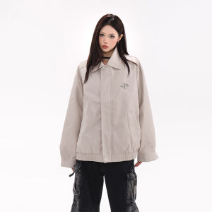 Nuxin American Style Loose Womens PU Leather Jacket Brown Meralad Spring Autumn New Arrival Street Style Long Sleeve Zipper