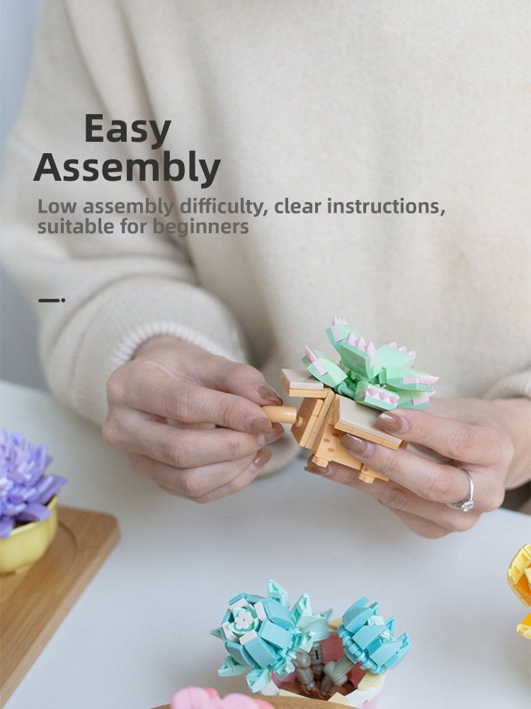 SENBAOJIMU Blocos de Montar Buquê de Suculentas e Flores, Mini Brinquedo Educativo de Montagem DIY para Mesa, Presente de Aniversário Perfeito para Meninas
_voghion.com