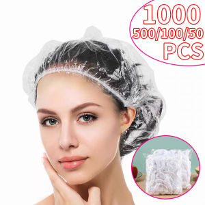 1000/500/100/50 Disposable Shower Cap - Waterproof Shower Cap - Plastic Shower Cap - Mens and Womens Hair Caps - High-Quality