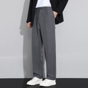 TUCANO | Flannel Lined Straight Leg Loose Wide Leg Thick Casual Trousers