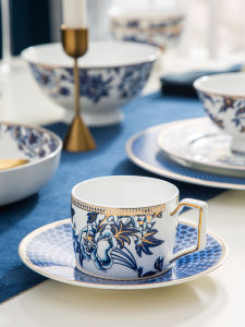 Elegant British Style Bone China Coffee Tea Cup High End Luxury Afternoon Tea Ceramic Red Tea Cup European Style Cup And Plate Gift