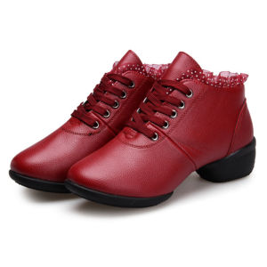 Sepatu Dansa Latin Line Dance Semi Boots Renda sepatu bot wanita sepatu line dance wanita uk 36~41 【BISA COD】