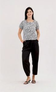 Krizia Special Fabric Square Neck Blouse Top