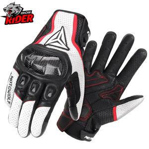 HEROBIKER | New Motorcycle Gloves For Mens Off-road Motorcycles Anti Fall And Anti-collision Gloves Touch Screen Full Finger Leather Gloves