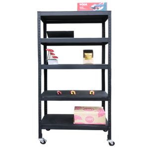 Kệ có bánh xe 5 tầng đa năng 81cm màu đen FABINA