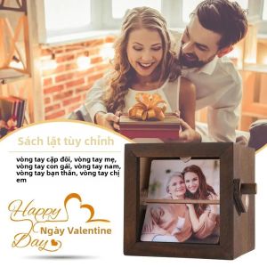 Mô Hình Gỗ Tự Làm Máy Lật Ảnh Bằng Tay Phát Sáng Dùng Để Lưu Giữ Kỷ Niệm Trang Trí Nhà Cửa Chứa Được 8/16 Ảnh