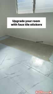 【Free Gift】50Pcs PVC Vinyl Floor Sheet Floor Sticker 30CM × 30CM Self Adhesive Tile Carpet Pad for Home Marble Texture