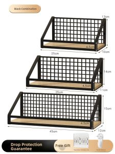Space-Saving Wall Storage Shelf for Bedroom Dormitory Living Room