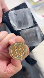Custom 3cm Brass Wax Seal & Ice Stamp Personalized Embossed Logo Seal for Cocktail Ice Cubes Wedding Envelopes and Soap Crafting