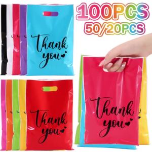 20/50/100 Chiếc Túi Quà Tặng Cảm Ơn Nhựa Kẹo Bánh Quy Bao Bì Cho Đám Cưới Sinh Nhật Dự Tiệc Doanh Nghiệp Nhỏ Tiếp Liệu