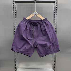 กางเกงขาสั้นผู้ชายแห้งเร็ว กางเกงขายาวทรงตรงหลวมๆ สไตล์ลำลองชายหาด กางเกงขายาวทรงห้าส่วน สวมใส่สบายในฤดูร้อน