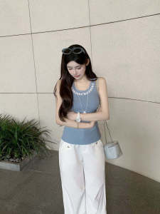 Áo Ba Lỗ Không Tay in Chữ Modal American Retro Dành Cho Nữ Mùa Hè Phong Cách Mới Ôm Vừa Vặn Thon Gọn in Chữ Thời Trang