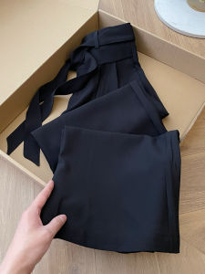 PAIBOLI | High Waist Wide Leg Pants Womens Spring Design Belted Drapey Loose Straight Casual Floor Length Trousers Plus Size