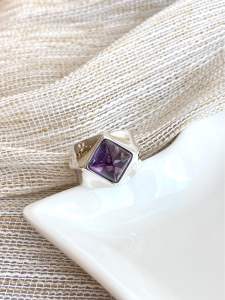S925 Silver Amethyst Ring