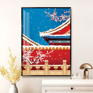 QIANHONGXIU | Chinese Style Easy Cross Stitch 2026 New Design Palace Snow Scene