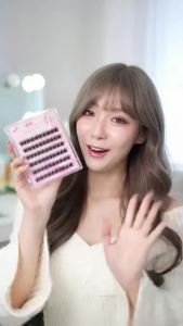 Self Adhesive False Eyelashes 5D Mink LashesNo Glue Eyelash ClustersIdol Curl Lash Clusters Reusable Individual Section Lashes