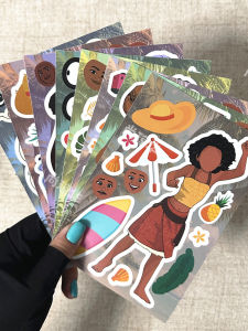 Ocean Wonder Movie Stickers Face Swap Cartoon Childrens Educational Laptop Decorative Creative Bé Gái Boy Reward Stickers