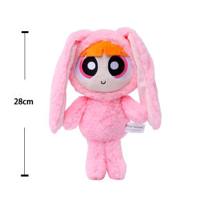 28cm Kawaii Bunny Dressed Powerpuff Girls Plush Toys Cute Blossom Buttercup Bubbles Stuffed Plush Dolls Gifts for Childr
